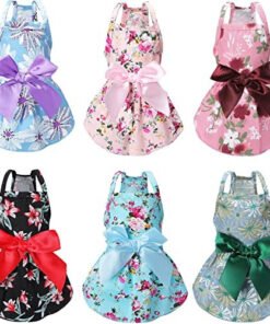 Floral Princess Cat Dress Multipack with Large Bowknot Skirt